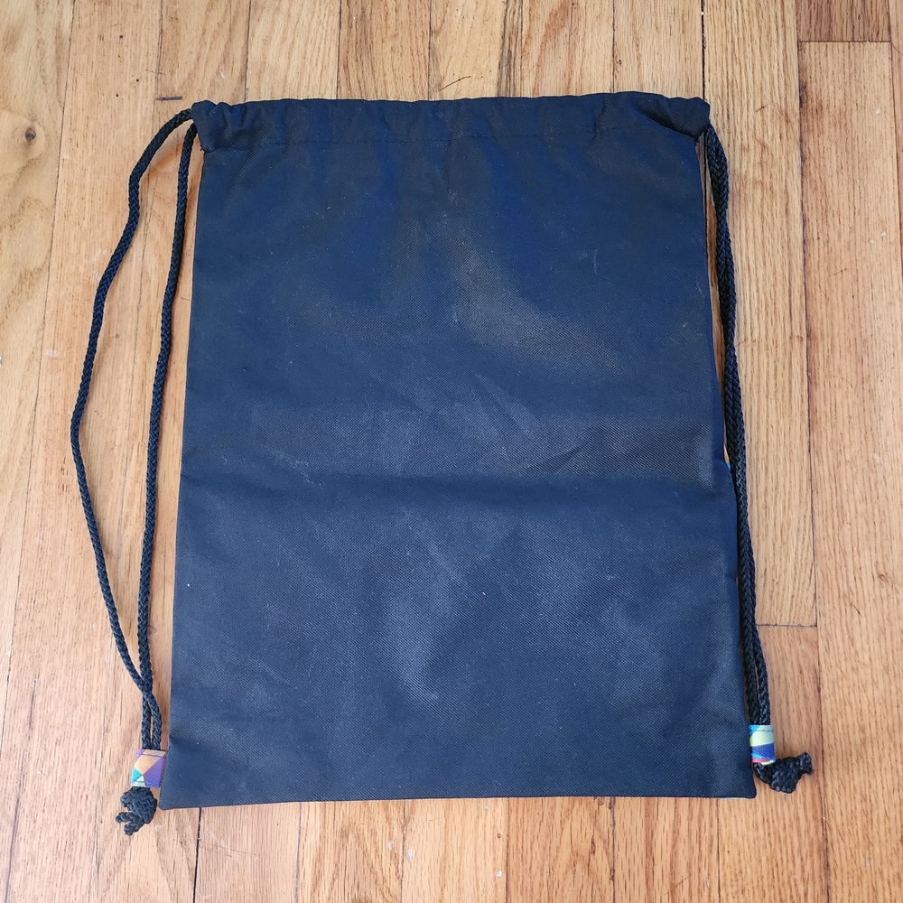 Colorful Geometric Drawstring Backpack - image 2